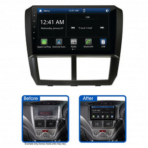 AMSU6: 9" MULTIMEDIA RECEIVER TO SUIT SUBARU FORESTER (2011-2012), IMPREZA (2011) & WRX (2011-2014) - WITHOUT NAVIGATION, WITH PHONE BUTTONS
