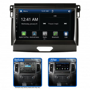 AMFO4: 9" MULTIMEDIA RECEIVER TO SUIT FORD RANGER PX3 (2018-2019) - 4.2" DISPLAY ONLY