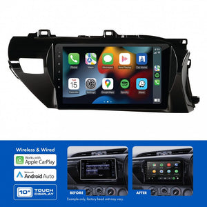 AMATO3: 10" MULTIMEDIA RECEIVER TO SUIT TOYOTA HILUX (2020-ON) - NON-AMPLIFIED