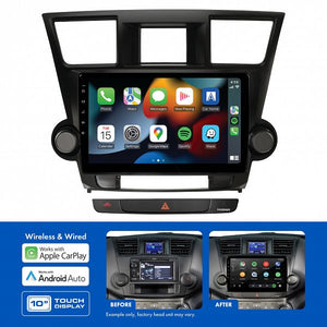 AMATO45: 10" MULTIMEDIA RECEIVER TO SUIT TOYOTA KLUGER GRANDE (2007-2013) - FACTORY NAVIGATION, NON-AMPLIFIED