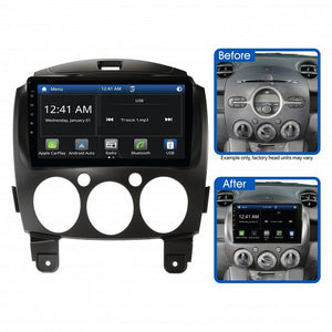 AMMZ7: 9" MULTIMEDIA RECEIVER TO SUIT MAZDA 2 (2007-2014) - WITH SWC